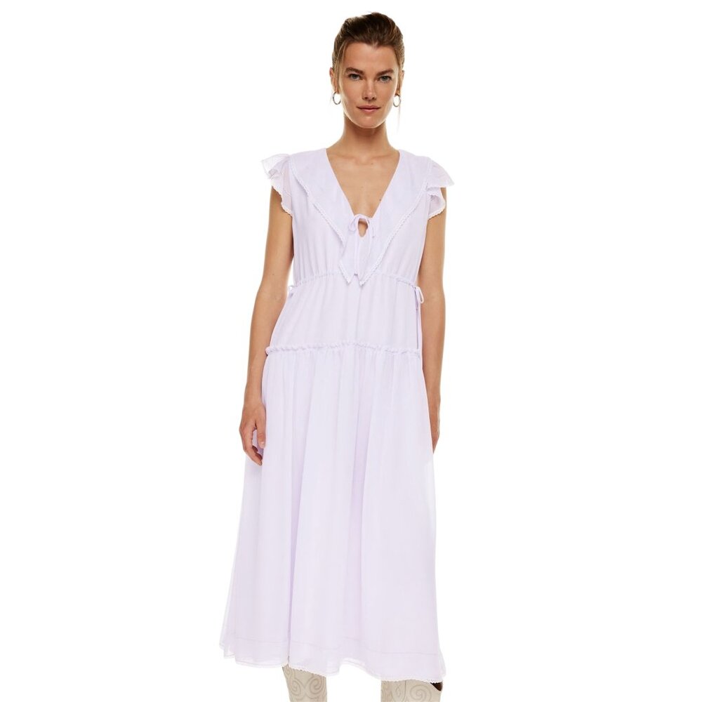Aritzia Wilfred Osmanthus Sleeveless Maxi Dress in Ice Lavender